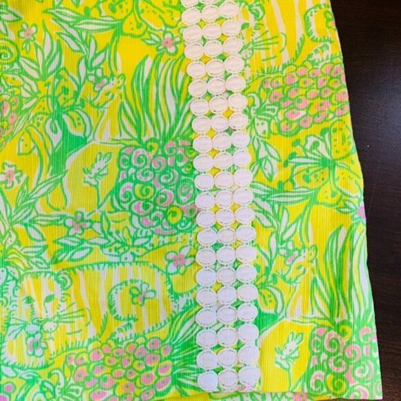Lilly Pulitzer Pineapple Yellow and Lime Green Pineapple Animal Print - Picture 3 of 3